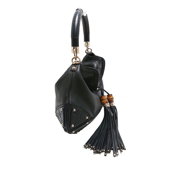 Gucci Bamboo Indy Leather Satchel - Picture 2 of 9